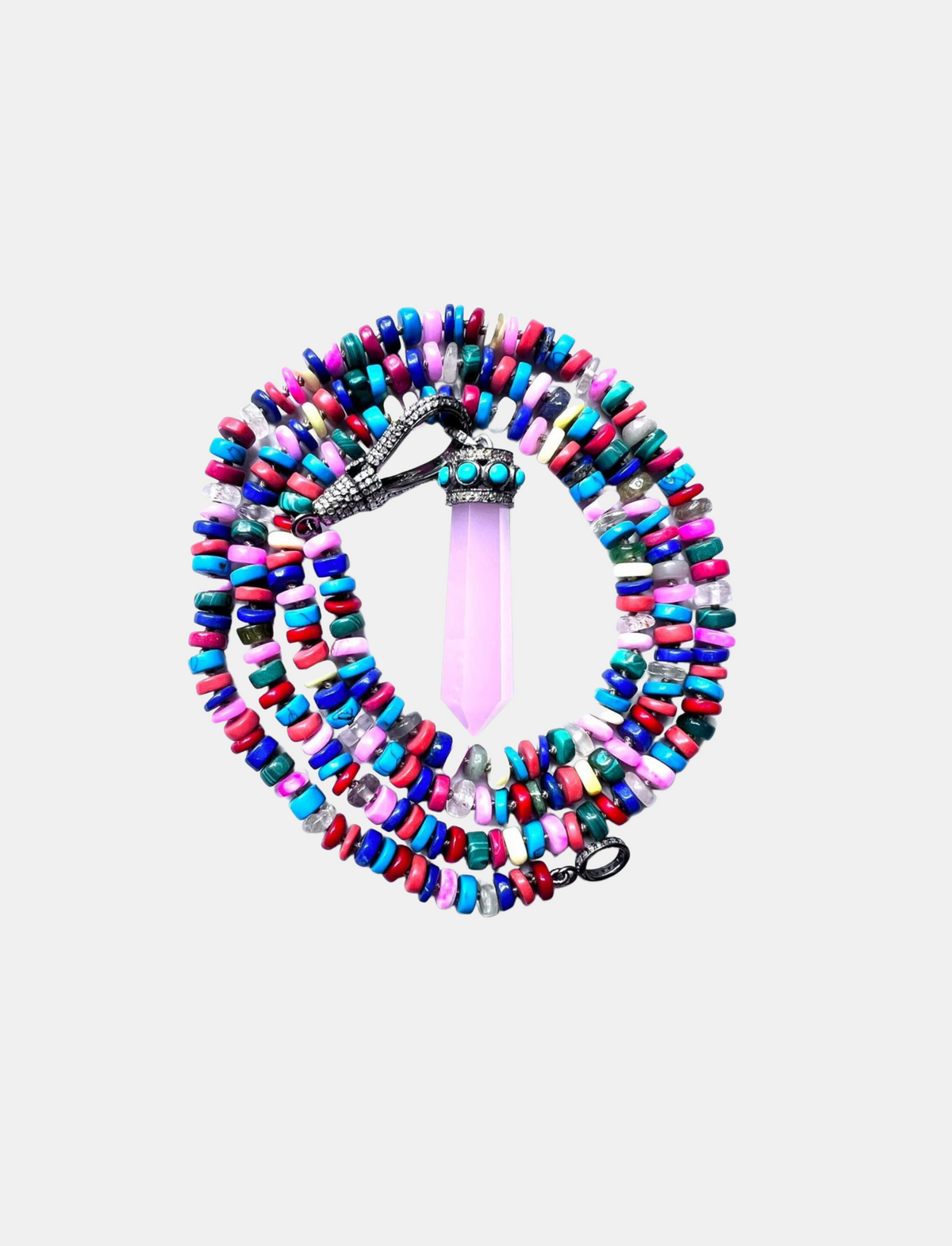 Multi Color Long Knotted Necklace