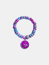Purple Dahlia Kingman Turquoise Stretch Bracelet