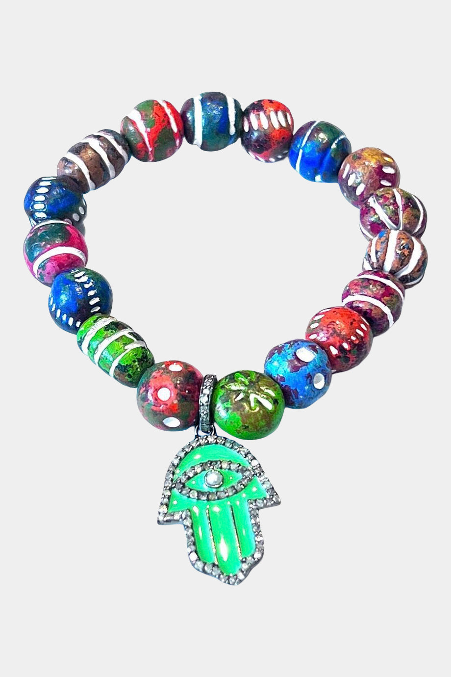 Terracotta Diamond Hamsa Bracelet