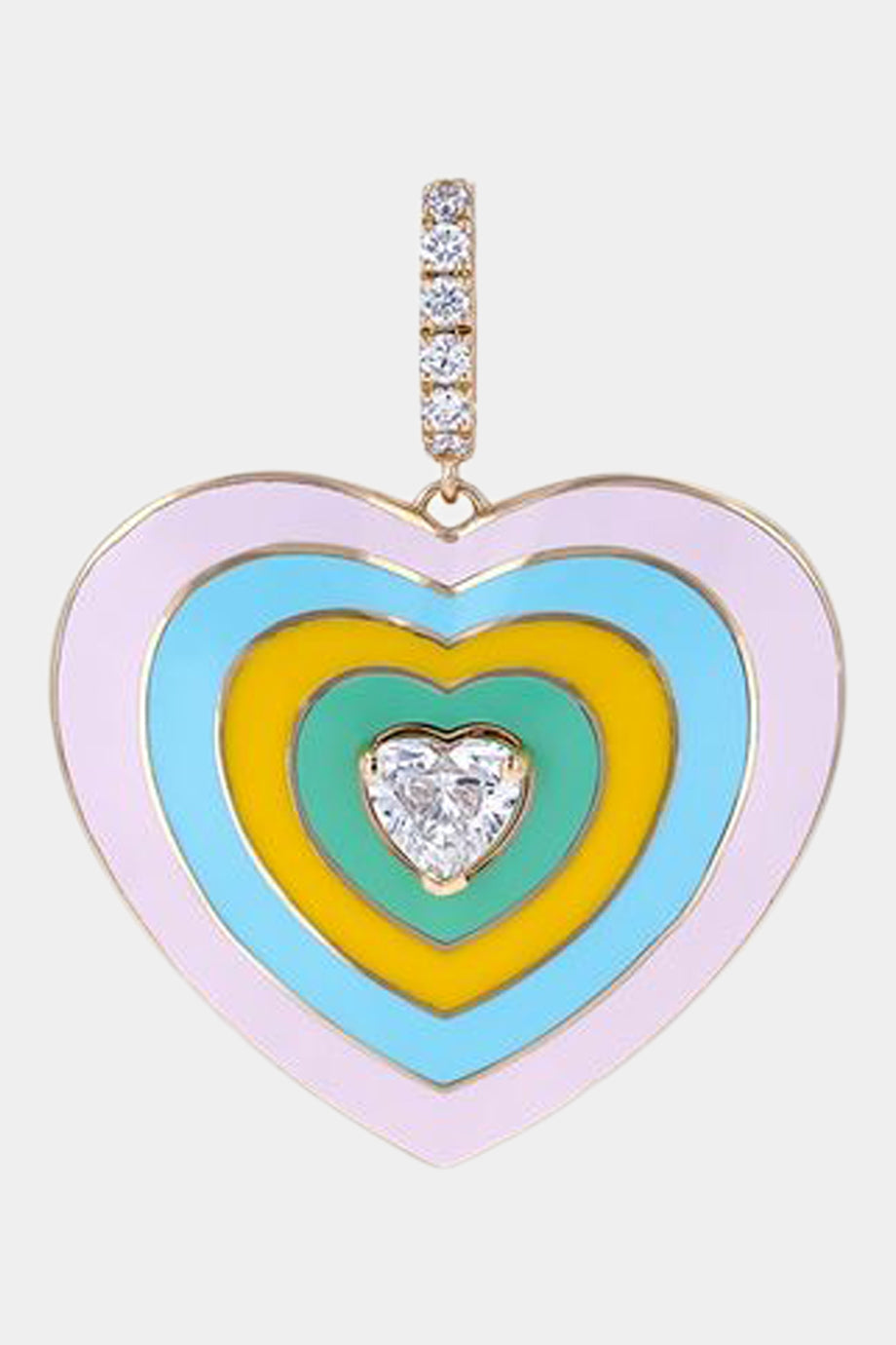 Wonder Heart Yellow Gold Clip-On (Baby Pink)
