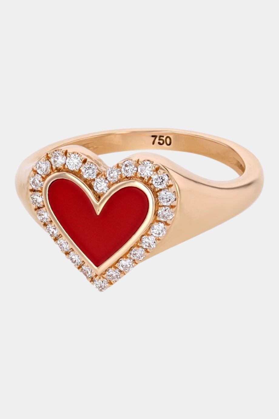 Crazy Heart Rose Gold Pinky Ring