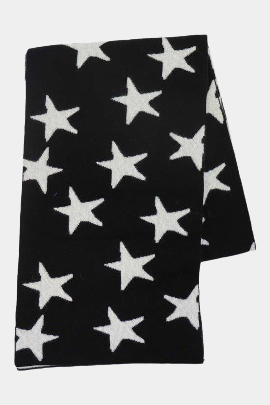Cashmere Scarf with Intarsia Star