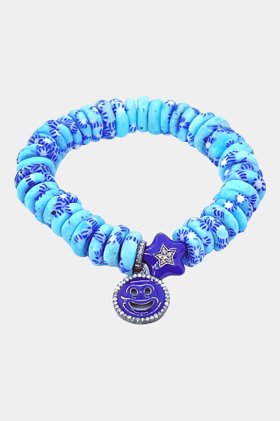 Blue & Purple Ghana Stretch Bracelet