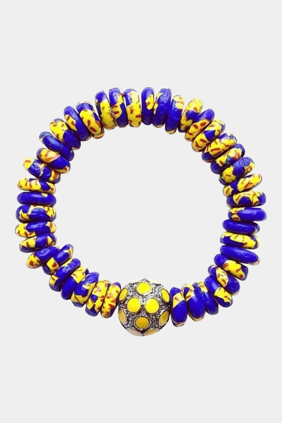 Yellow & Blue Ghana Bracelet Diamond Ball