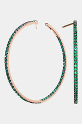 Emerald Hoop Earrings